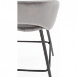 Krzesło barowe tapicerowane H-96 Halmar | Szare, 65cm
