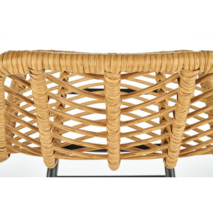 Hoker rattanowy Halmar H-97 | Naturalny, wygodny, do kuchni i baru