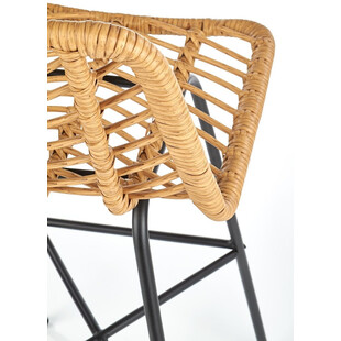 Hoker rattanowy Halmar H-97 | Naturalny, wygodny, do kuchni i baru