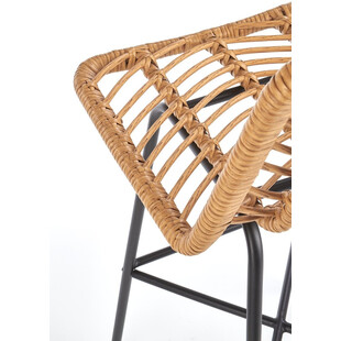 Hoker rattanowy Halmar H-97 | Naturalny, wygodny, do kuchni i baru