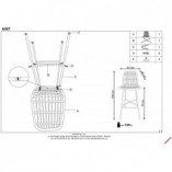 Hoker rattanowy Halmar H-97 | Naturalny, wygodny, do kuchni i baru