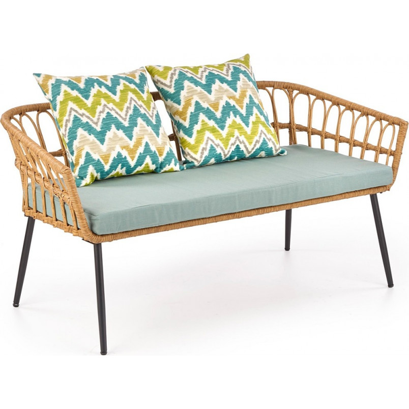 Sofa rattanowa Halmar 140cm | Komfortowy wypoczynek w ogrodzie
