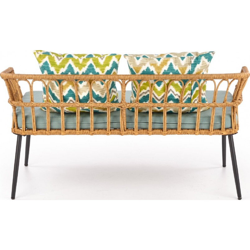 Sofa rattanowa Halmar 140cm | Komfortowy wypoczynek w ogrodzie