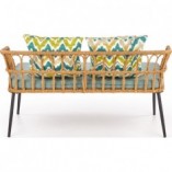 Sofa rattanowa Halmar 140cm | Komfortowy wypoczynek w ogrodzie