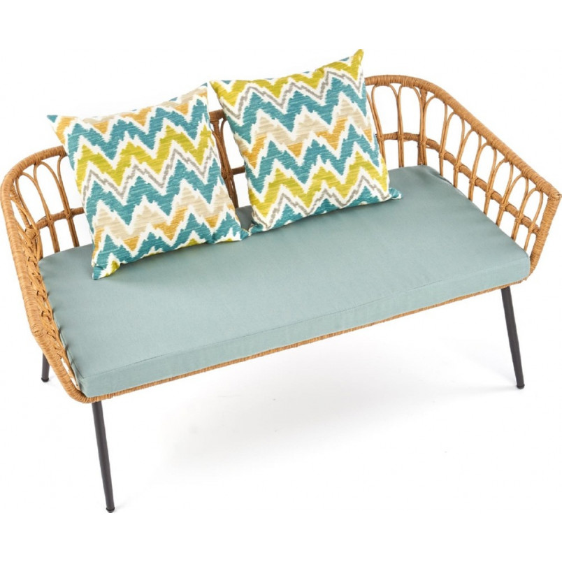 Sofa rattanowa Halmar 140cm | Komfortowy wypoczynek w ogrodzie