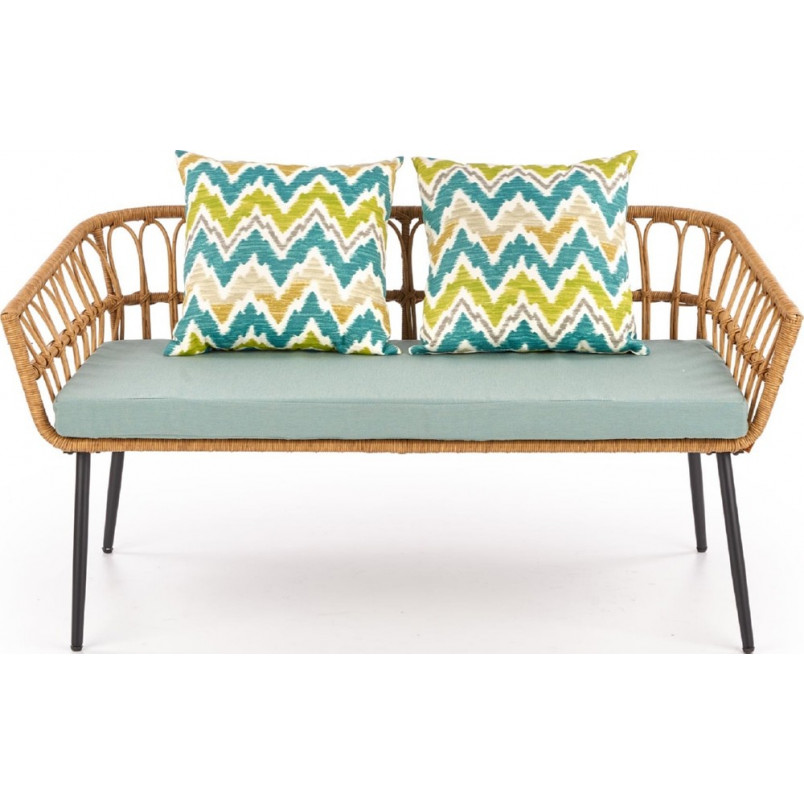 Sofa rattanowa Halmar 140cm | Komfortowy wypoczynek w ogrodzie