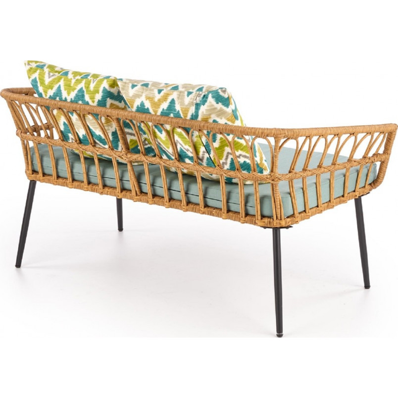 Sofa rattanowa Halmar 140cm | Komfortowy wypoczynek w ogrodzie