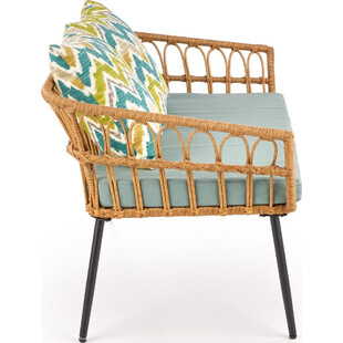 Sofa rattanowa Halmar 140cm | Komfortowy wypoczynek w ogrodzie