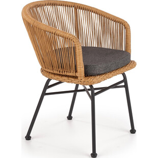 Krzesło rattanowe boho Halmar K400 | Naturalny design