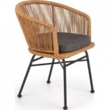 Krzesło rattanowe boho Halmar K400 | Naturalny design