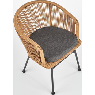 Krzesło rattanowe boho Halmar K400 | Naturalny design