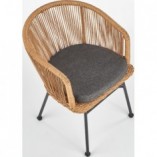Krzesło rattanowe boho Halmar K400 | Naturalny design
