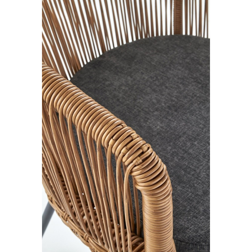 Krzesło rattanowe boho Halmar K400 | Naturalny design