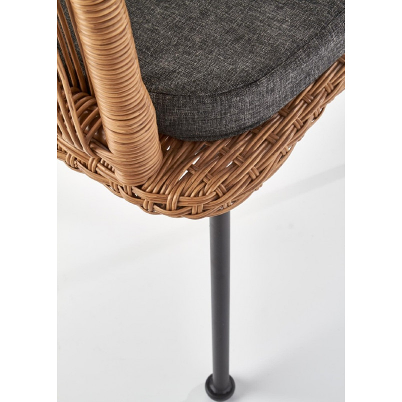Krzesło rattanowe boho Halmar K400 | Naturalny design