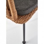 Krzesło rattanowe boho Halmar K400 | Naturalny design