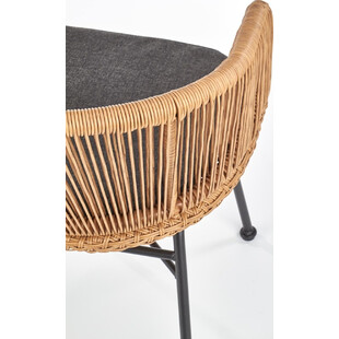 Krzesło rattanowe boho Halmar K400 | Naturalny design