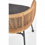 Krzesło rattanowe boho Halmar K400 | Naturalny design