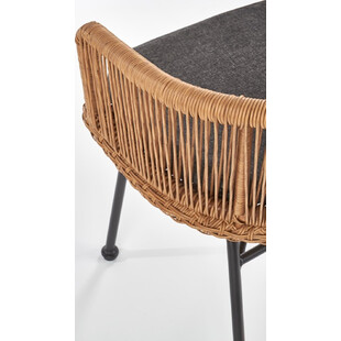 Krzesło rattanowe boho Halmar K400 | Naturalny design