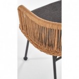 Krzesło rattanowe boho Halmar K400 | Naturalny design