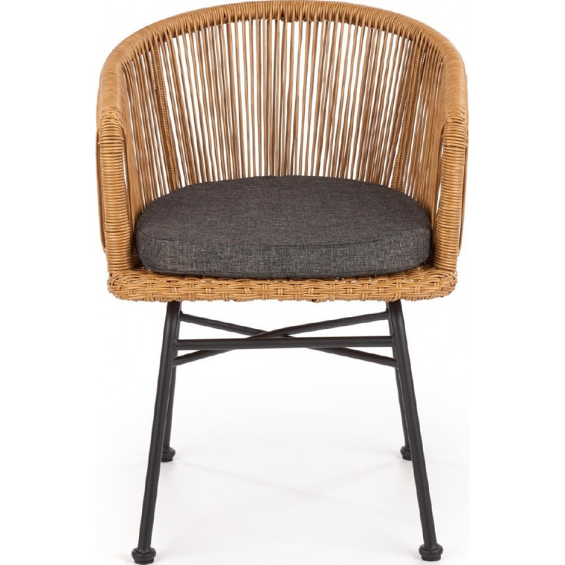 Krzesło rattanowe boho Halmar K400 | Naturalny design