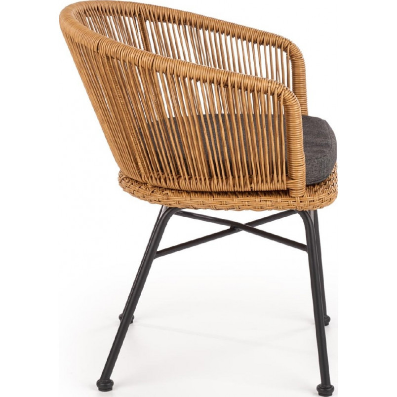 Krzesło rattanowe boho Halmar K400 | Naturalny design