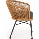 Krzesło rattanowe boho Halmar K400 | Naturalny design