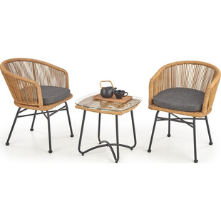 Krzesło rattanowe boho Halmar K400 | Naturalny design