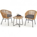 Krzesło rattanowe boho Halmar K400 | Naturalny design