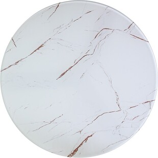 Stolik kawowy glamour Vega | Signal - 80cm, biały marmur, złoty