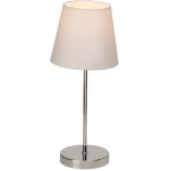 Lampa stołowa nocna Kasha - Brilliant - Biała, chrom