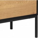 Komoda industrialna Actona Seaford 120cm | Dąb/Czarny