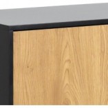 Komoda industrialna Actona Seaford 120cm | Dąb/Czarny