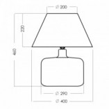 Lampa stołowa szklana Paris szara - 4Concepts | Elegancki design