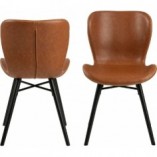 Krzesło Actona Batilda Retro - Brąz/Czarny | Elegancki Design