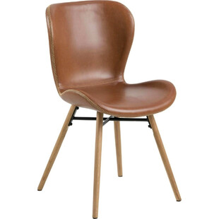 Krzesło Actona Batilda Retro - Brąz/Dąb - Stylowy Design