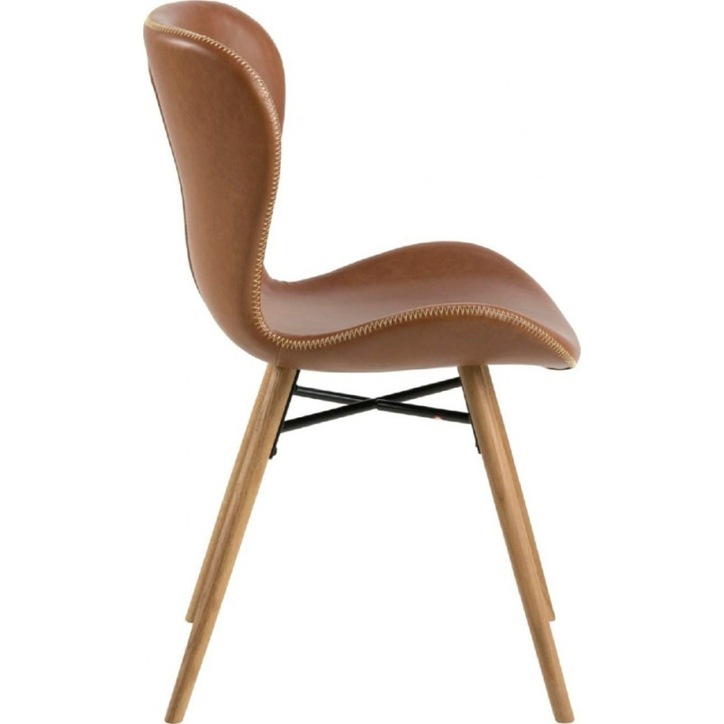 Krzesło Actona Batilda Retro - Brąz/Dąb - Stylowy Design
