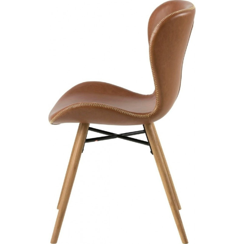 Krzesło Actona Batilda Retro - Brąz/Dąb - Stylowy Design
