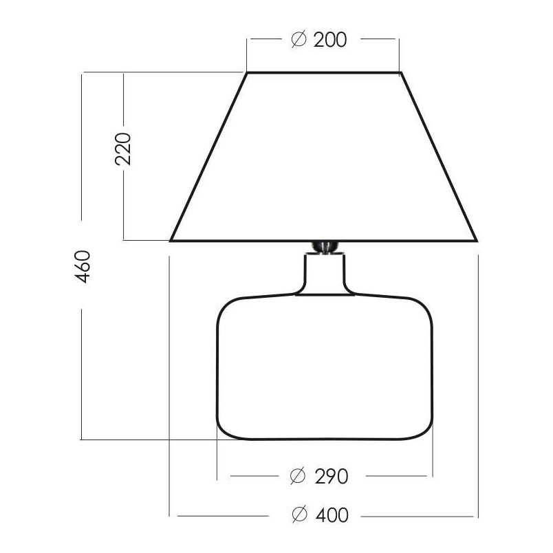 Lampa stołowa szklana Paris | 4Concept - Elegancki design