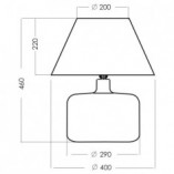 Lampa stołowa szklana Paris | 4Concept - Elegancki design