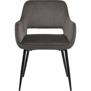Krzesło Actona Ranja - Elegancki design | Szare, z podłokietnikami