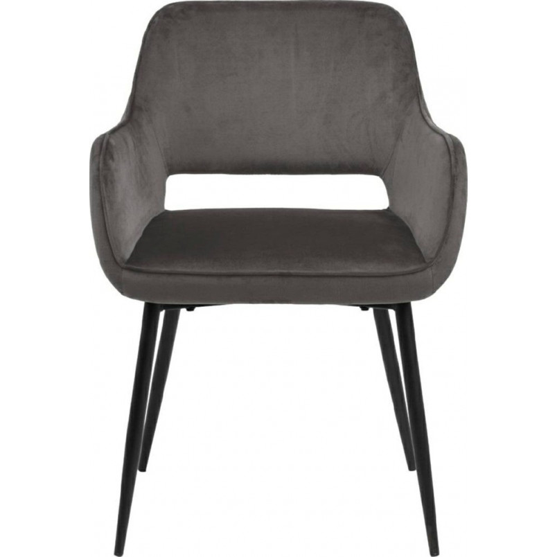 Krzesło Actona Ranja - Elegancki design | Szare, z podłokietnikami