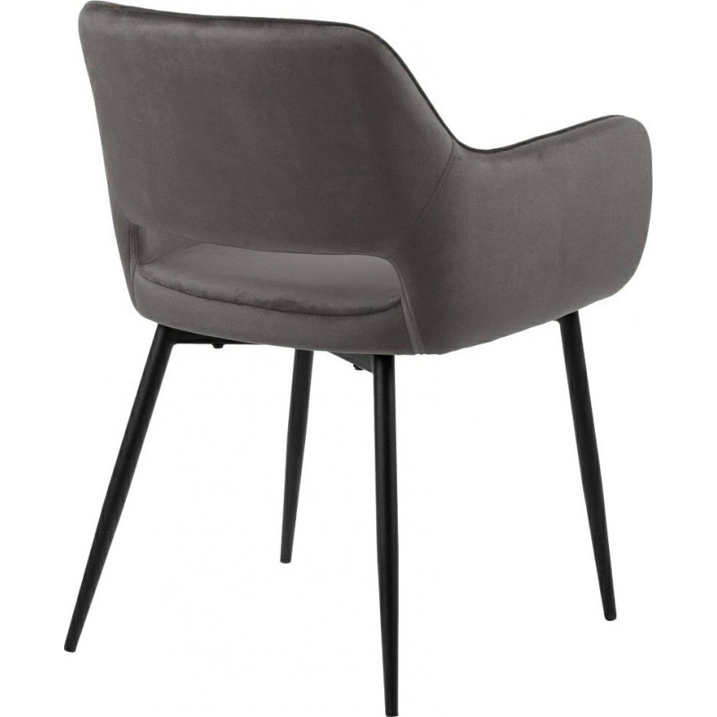 Krzesło Actona Ranja - Elegancki design | Szare, z podłokietnikami