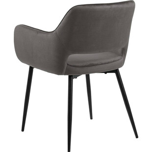 Krzesło Actona Ranja - Elegancki design | Szare, z podłokietnikami