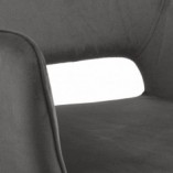 Krzesło Actona Ranja - Elegancki design | Szare, z podłokietnikami