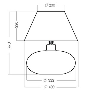 Lampa stołowa szklana Stockholm biała 4Concept - Eleganckie oświetlenie