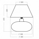 Lampa stołowa szklana Stockholm biała 4Concept - Eleganckie oświetlenie