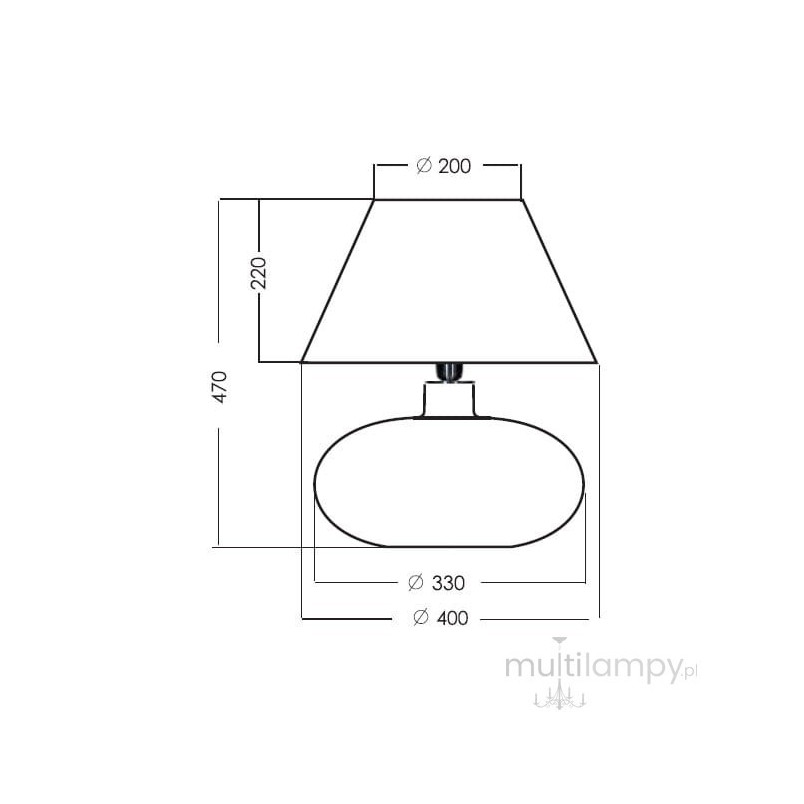 Lampa stołowa czarna Stockholm - 4Concept | Eleganckie oświetlenie