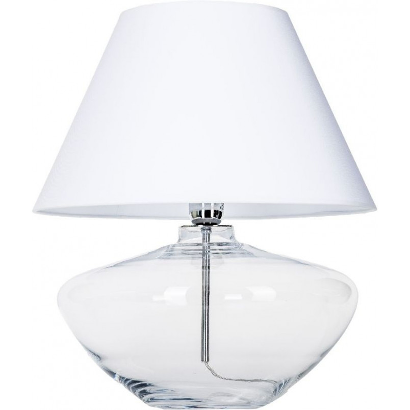 Lampa stołowa szklana Madrid biała 4Concept | Eleganckie oświetlenie