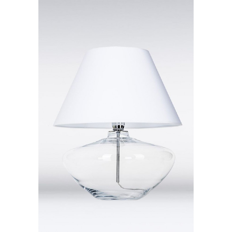 Lampa stołowa szklana Madrid biała 4Concept | Eleganckie oświetlenie