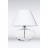 Lampa stołowa szklana Madrid biała 4Concept | Eleganckie oświetlenie